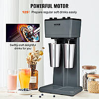 VEVOR Pro Drink Mixer Миксер для напитков 750 Вт 820 мл Двойная головка для приготовления молочных коктейлей,