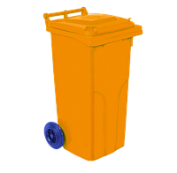 Бак для мусора 120 литров оранжевый (алеана)