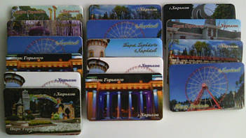 Сувенирные мягкие магниты с фото. Парк Горького, город Харьков 2