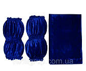 Обивка на труну ритуальна тканина велюр синя