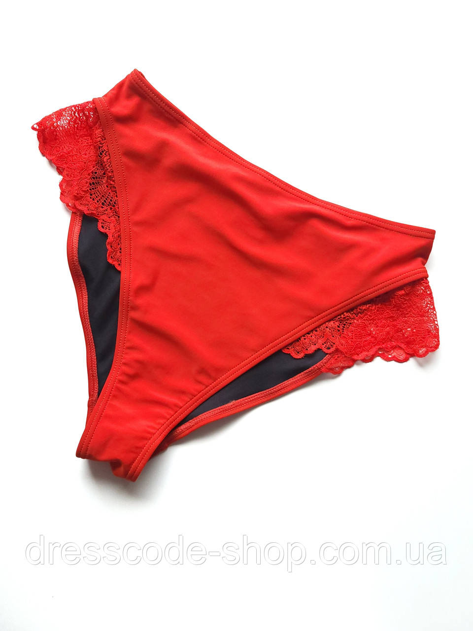 Трусики для плавання жіночі з гіпюром Без бренду Червоні