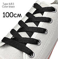 Шнурки для обуви Kiwi (Киви) плоские простые 100 см 8,5 мм цвет чёрный (упаковка 36 пар)