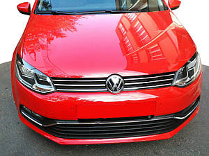 Volkswagen Polo 2014" Накладки на решітку неірж ARS Накладки на решітку Фольксваген Поло