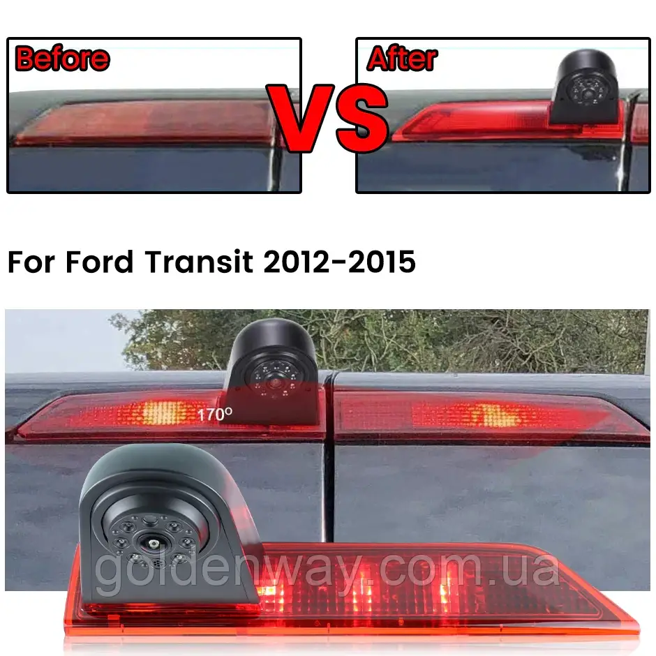Автомобільна камера заднього огляду в стоп для паркування Ford Transit Custom 2012-2019 Transporter