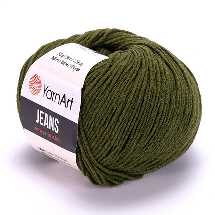Пряжа Джинс, YarnArt Jeans №82 хакі, фото 1