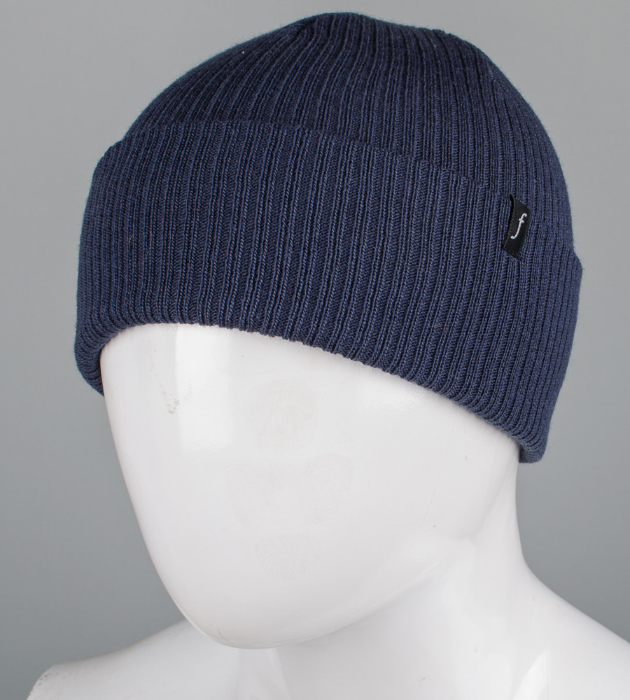 Подвійна шапка "Рубчик" (23204), Сіро-синій