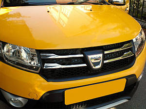 Dacia Sandero 2013  ⁇  накладки на решітку варіант 2 ARS Накладки на решітку Дачія Сандеро