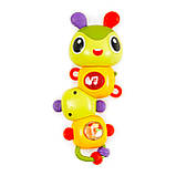 Брязкальце музичне Комашка, гусениця, тріскачка, TK Group, укр озвучка, пісні, підсвітка, тріскачка, прорізувач (93622), фото 2