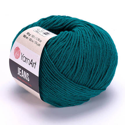 Пряжа Джинс, YarnArt Jeans №63 смарагд, фото 1