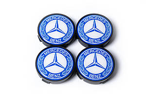 Mercedes Ковпачки на диски 55,5 мм/57 мм (4 шт.) сині силікон