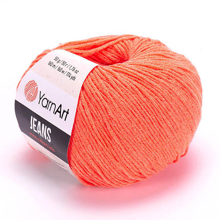 Пряжа Джинс, YarnArt Jeans №61 кораловий, фото 1