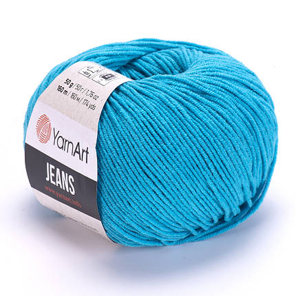 Пряжа Джинс, YarnArt Jeans №55 темна бірюза, фото 1