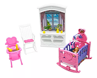 Меблі для ляльок типу Барбі Gloria 24022 з малюком топ