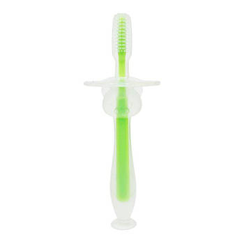 Силікона зубна щітка з обмежувачем зелена 0707зел