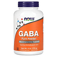 Габба ГАМК Gaba в порошке добавка для сна Гамма-аминомасляная кислота 500мг NOW Foods 170g