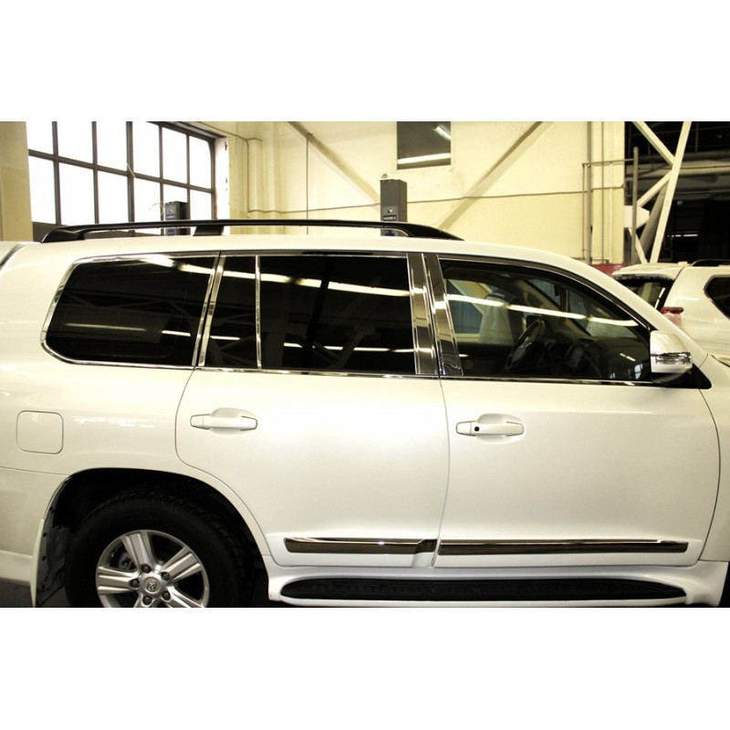Toyota LandCruiser 200 Полная окантовка стекол и на стойки (нерж) ARS ...