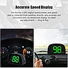 Автомобільний цифровий універсальний GPS-спідометр HUD M60 живлення від USB 5V, фото 6