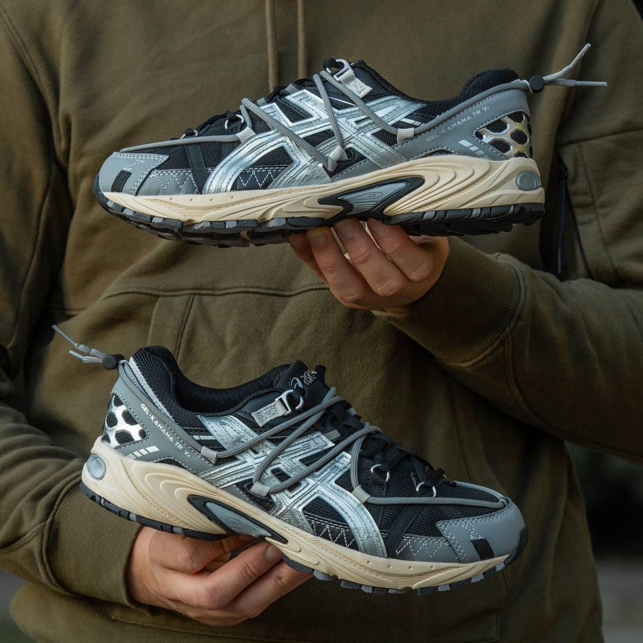 Кросівки чоловічі сірі Asics Gel-Kahana Tr v2 Grey Black Silver (13355)