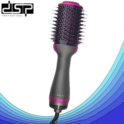 Фен щітка гребінець для укладання волосся DSP 50052 1000 Вт, стайлер для завивання та сушіння волосся з іонізацією 2 в 1, фото 1