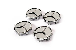 Mercedes Ковпачки на диски 71/75 мм без кільця (4 шт., сірі)