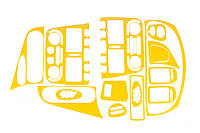 Fiat Siena Накладки на панель (желтый цвет) ARS Накладки на панель Фиат Сиена