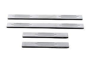Volkswagen Touareg 2003-2010 Накладки на дверні пороги Carmos V4 (4 шт., неірж.) ARS Накладки на пороги