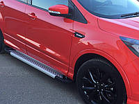 Ford Kuga 2013 Боковые пороги Allmond Grey С окрашенной листвой на дверях ARS Боковые пороги Форд Куга - Форд