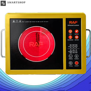 Електроплита інфрачервона одноконфоркова RAF R8006S, потужна настільна плита 3500 Вт для всіх типів посуду