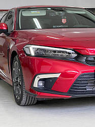 Honda Civic 2021+ Накладки на протитуманки (2 шт., нерж.) ARS Накладки на протитуманки Хонда Цивік Седан