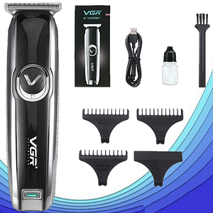 Машинка для стриження волосся VGR V-168, бездротова акумуляторна машинка для стриження, тример, 4 насадки