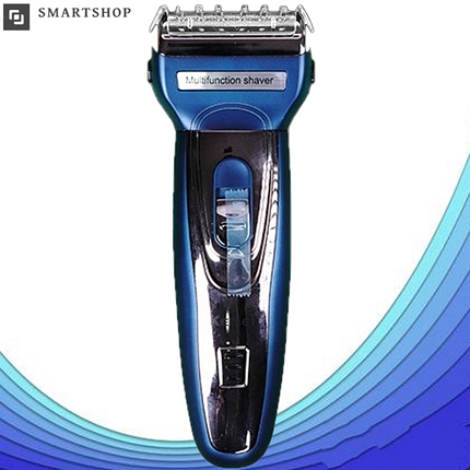 Машинка для стриження Kemei KM-1721 3в1, бездротова машинка для стриження волосся й бороди, тример, бритва, фото 1