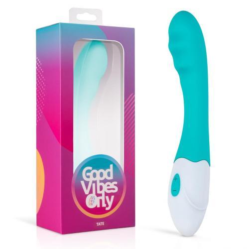 Вібратор для точки G Tate Good Vibes Only силіконовий блакитний 20 х 3.2 см