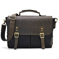 Чоловіча сумка-портфель із канвасу та шкіри TARWA RGc-3960-3md