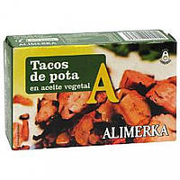 Кальмари ALIMERKA TACOS DE POTA ACEITEбрутто(111гр.) нетто(72гр.), оригінал. Доставка від 14 днів