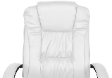Комп'ютерне офісне крісло Malatec 8984 біле з еко шкіри, фото 6