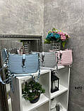 Сірий - стильний яскравий молодіжний клатч на блискавці з двома знімними ременями (0452), фото 3