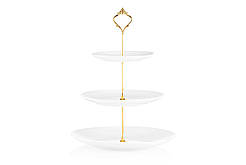 Етажерка Ardesto Prato 3 ярусна 26,5х32 см порцеляна (AR3740)