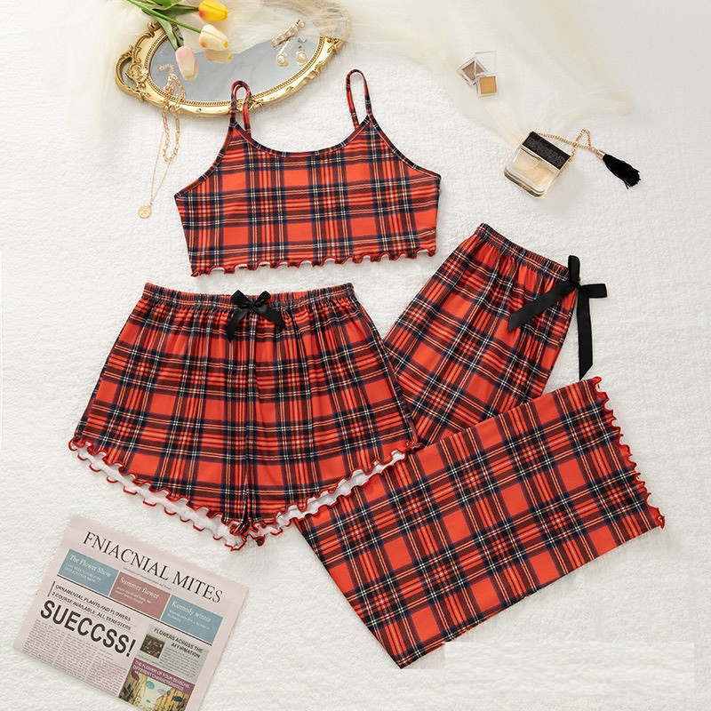 Жіноча піжама комплект трійка маєчка шорти штани женская пижама тройка (2-21)