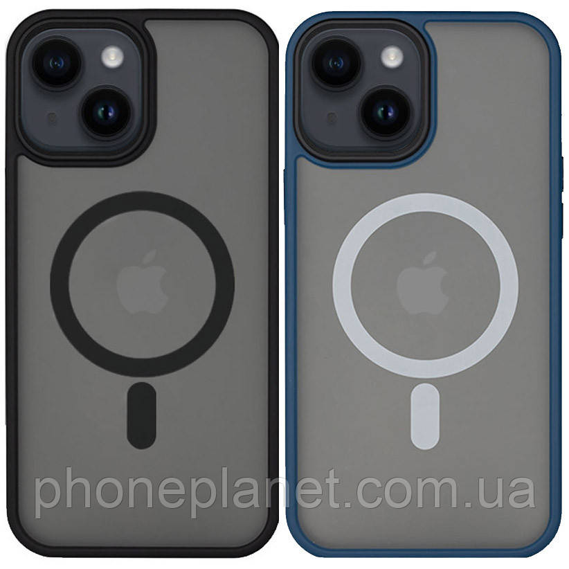 TPU+PC чохол Metal Buttons with MagSafe для Apple iPhone 14 Plus (6.7")