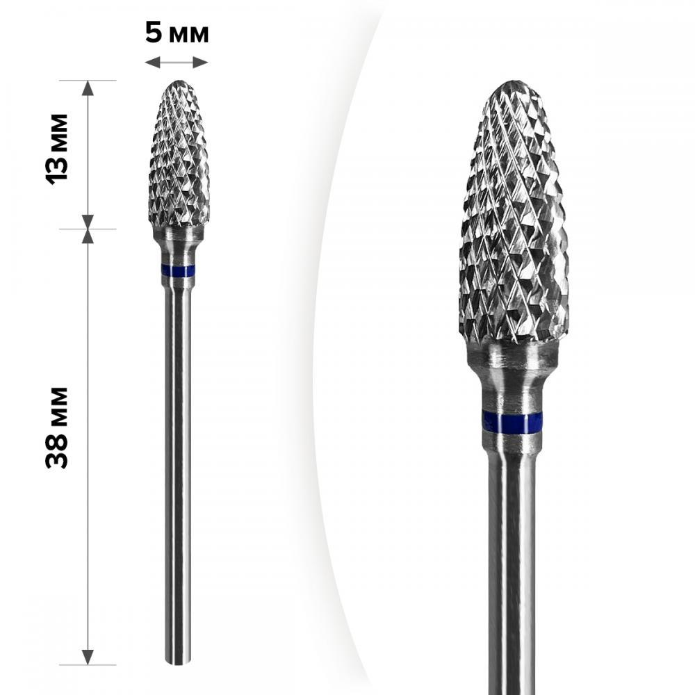 Твердосплавна фреза для зняття гель-лаку mART M-118 Кукурудза Blue 5*13, фото 1