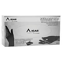 Нитриловые перчатки IGAR размер L Черные (100 пар)