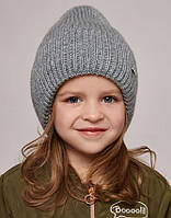 Зимова шапка на флісі для дівчинки
