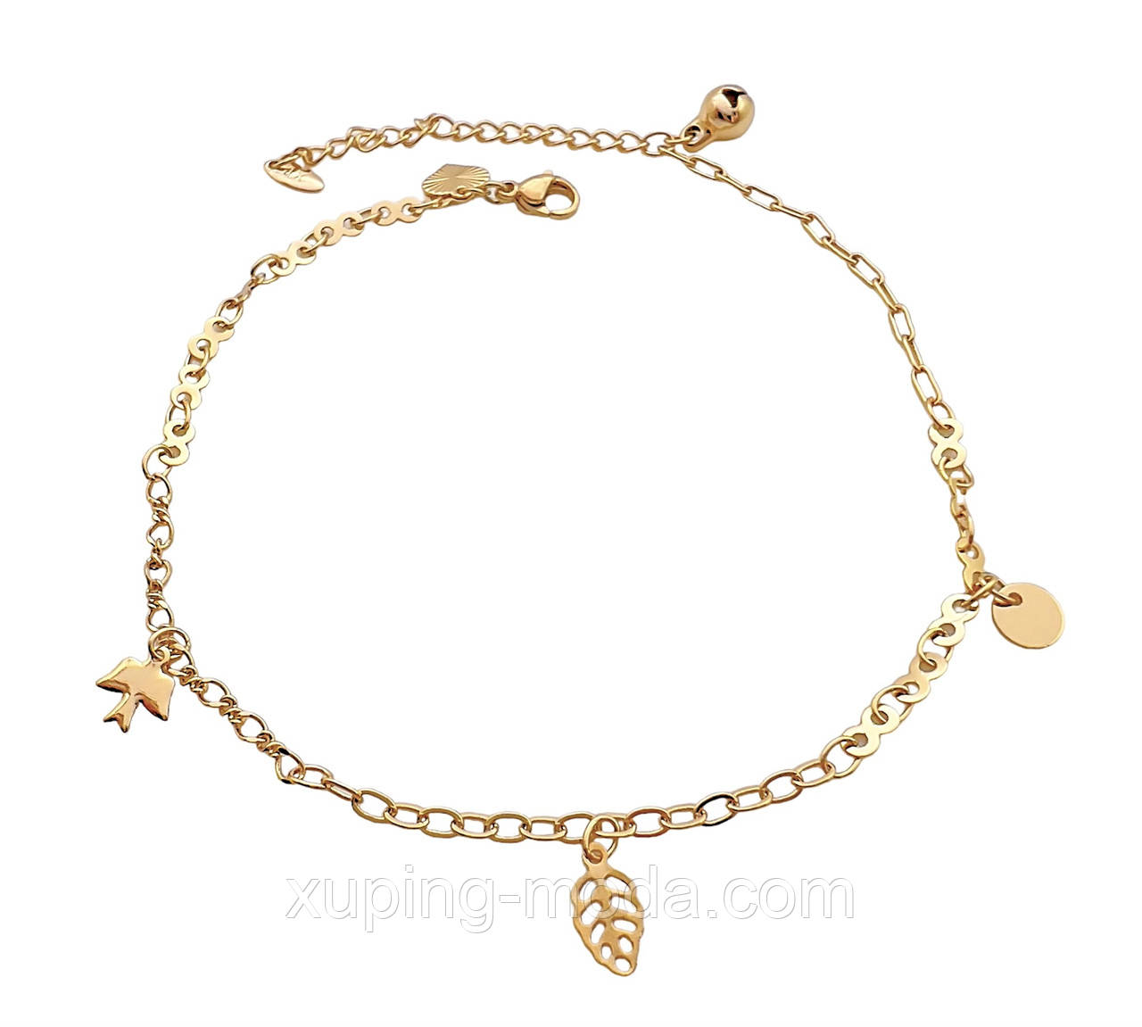 22+5 см. Браслет на ніжку xuping. 18k, фото 1