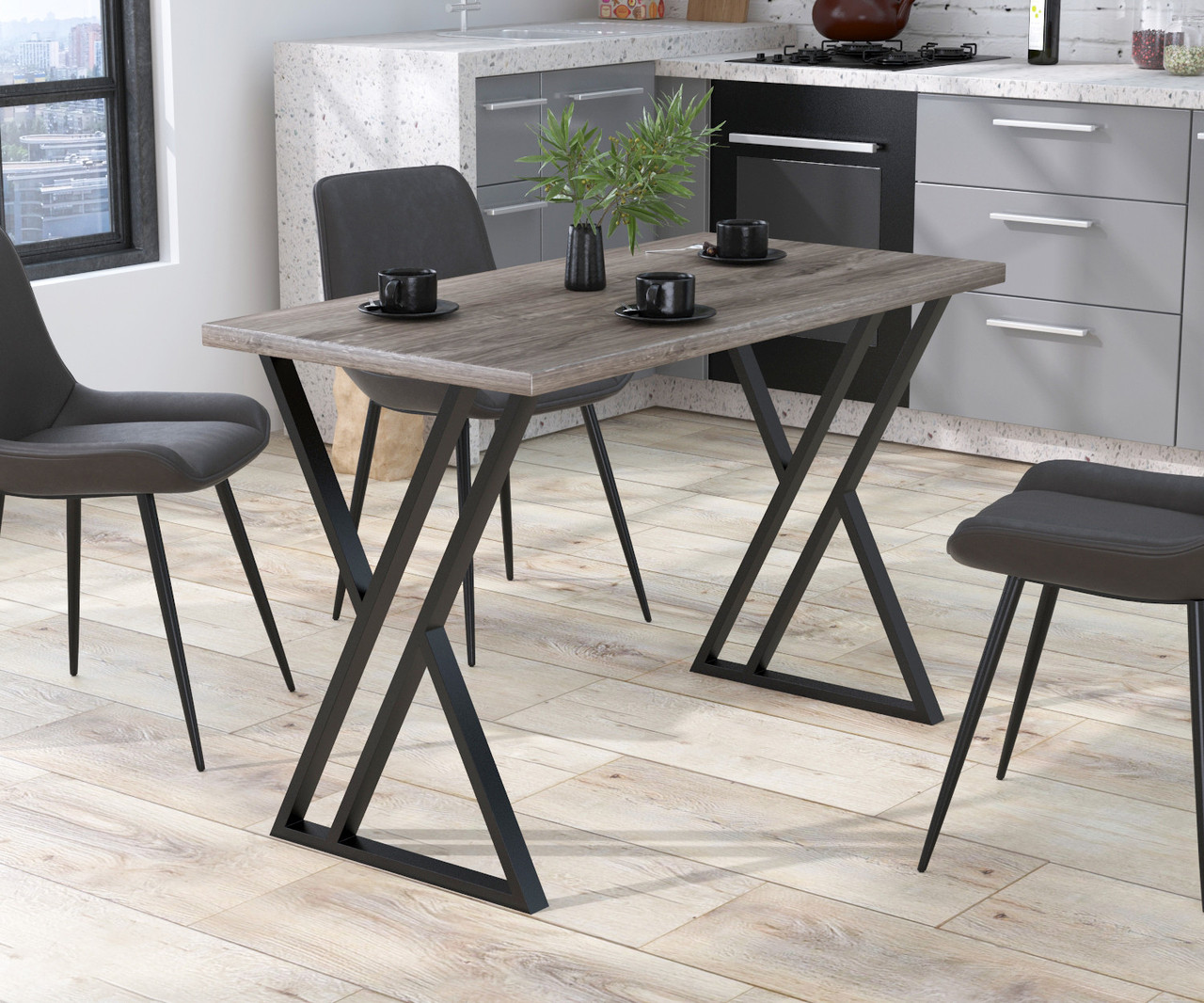 Стіл обідній Волес Loft Design Дуб Палена