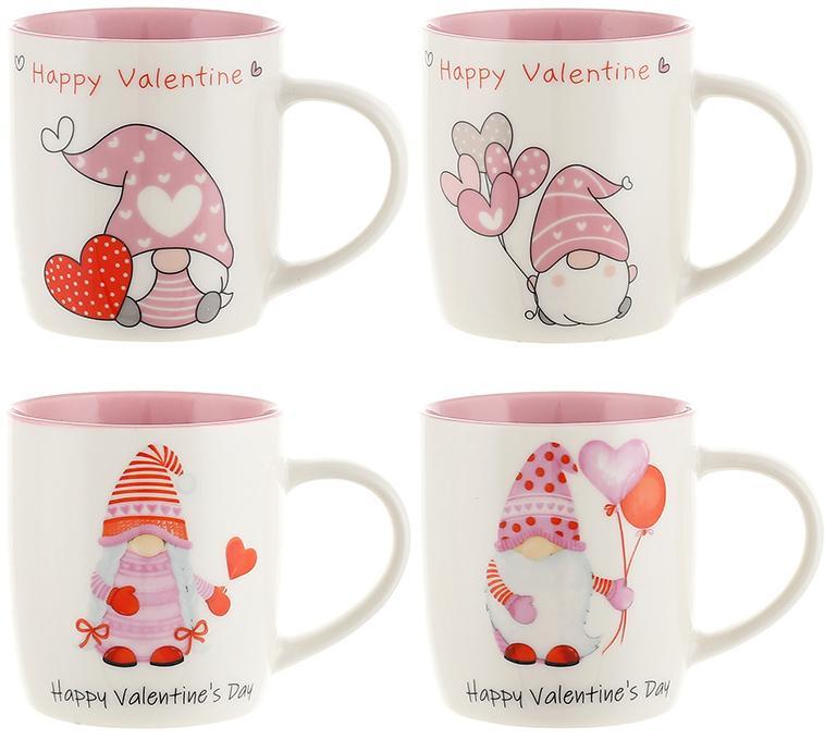 Кухоль порцеляновий "З Днем Святого Валентина" 350 мл, рожевий, фото 1
