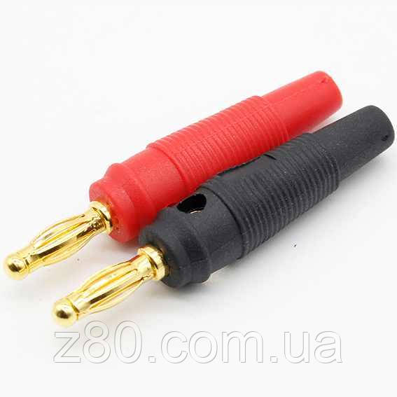 Штекер банан 4 мм затискний