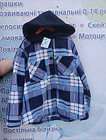 Трендова сорочка в клітку з капюшоном Модель "2289" Розміри 42, 44, 46, 48