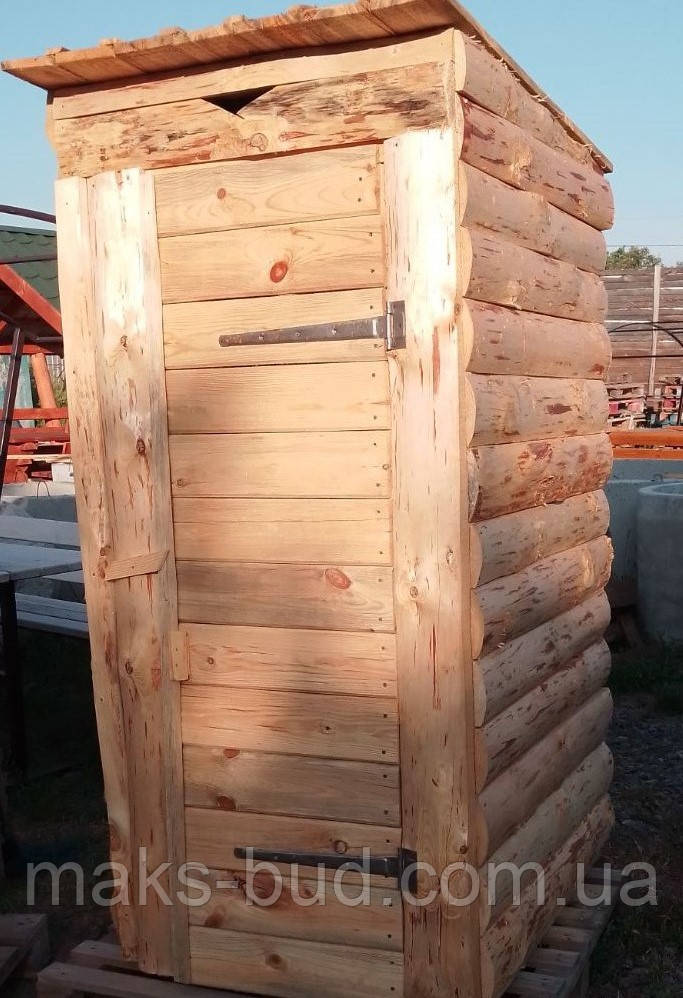 Туалет дерев'яний  економ дикий брус