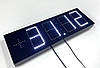 Годинник-термометр світлодіодні яскраві білі. Цифра 150 мм в один ряд., фото 6