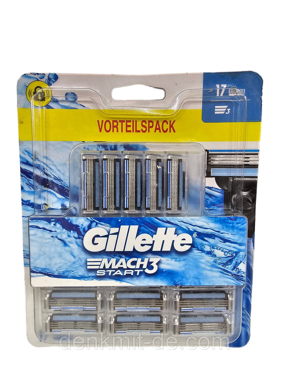 Змінні касети для гоління Gillette Mack 3 Start на 3 леза, 17 насадок